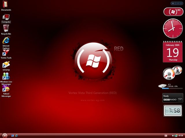 Windows XP vortex 3G Red Edition