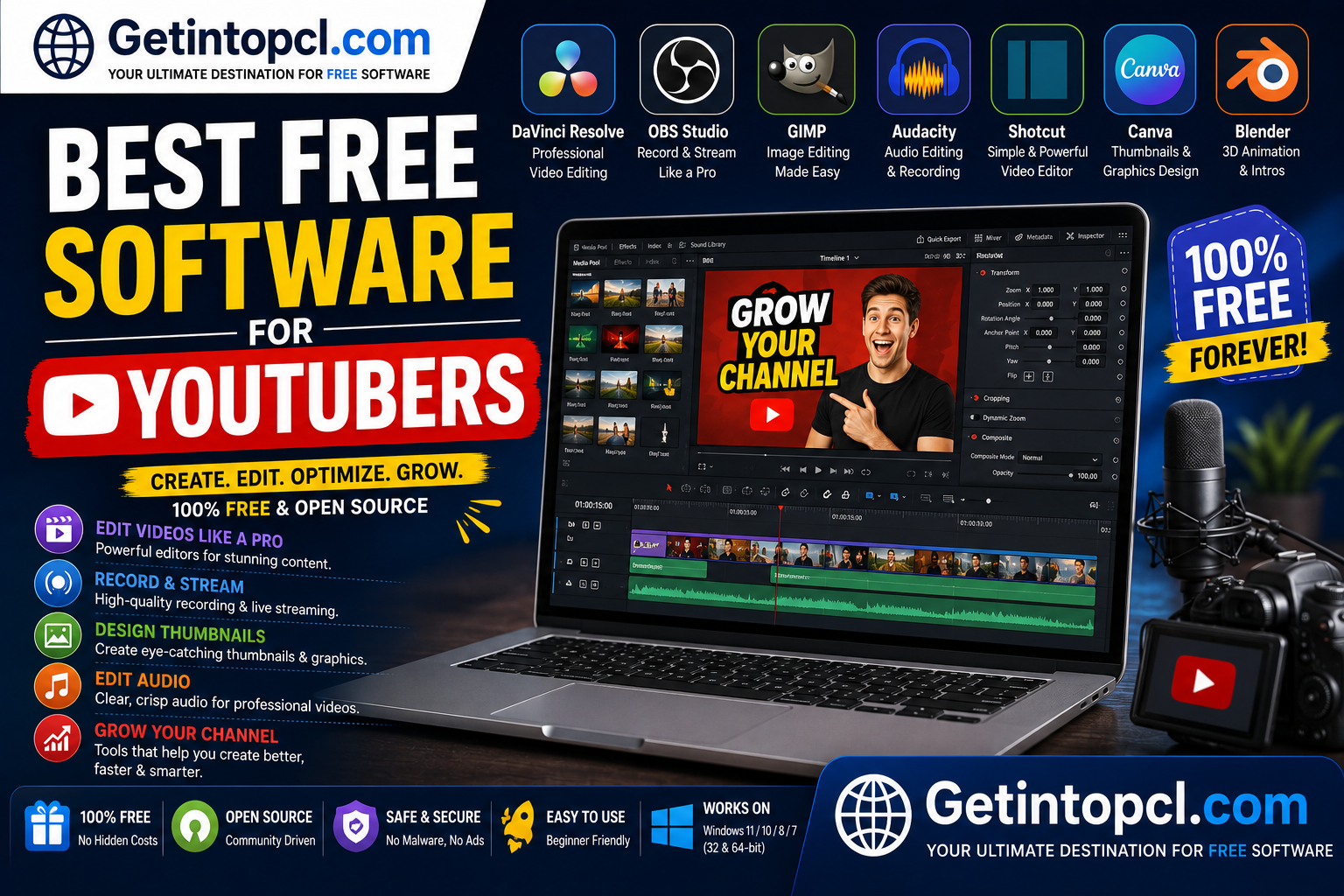 Best Free Software for YouTubers