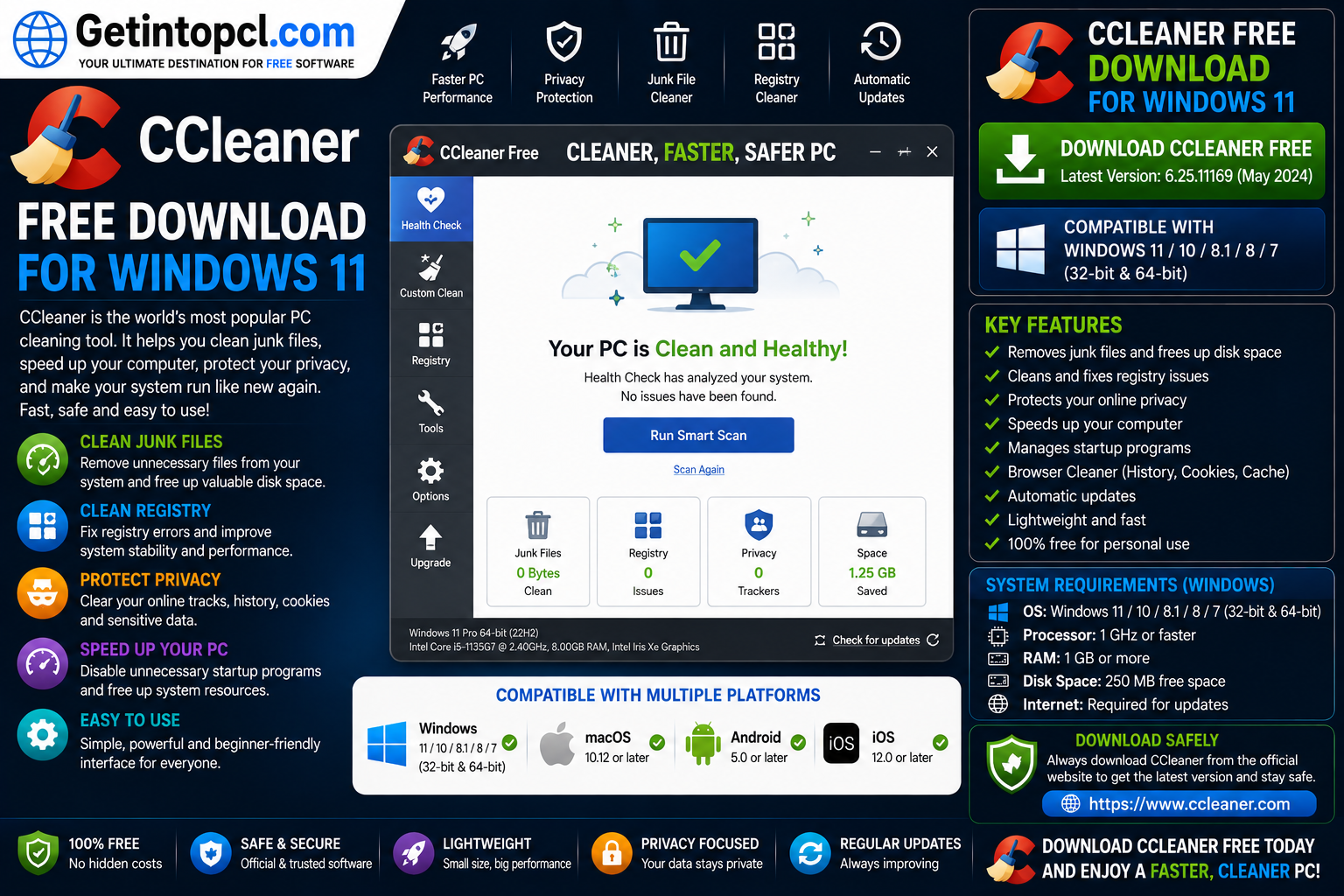 CCleaner Free Download for Windows 11