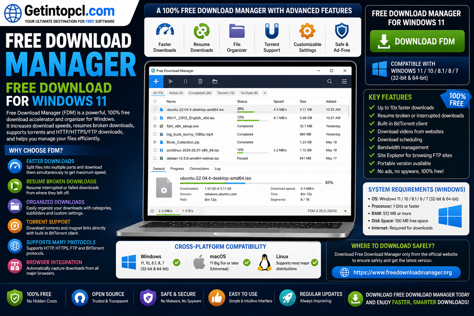 Free Download Manager for Windows 11