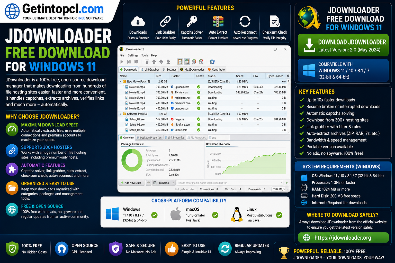 JDownloader Free Download for Windows 11