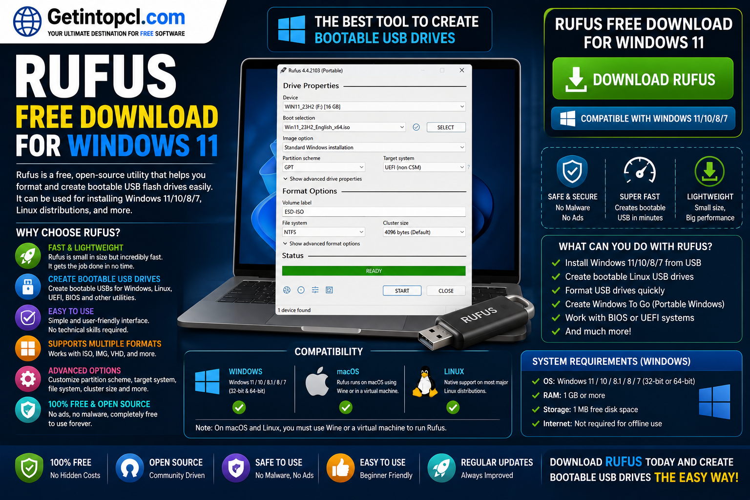 Rufus Free Download for Windows 11