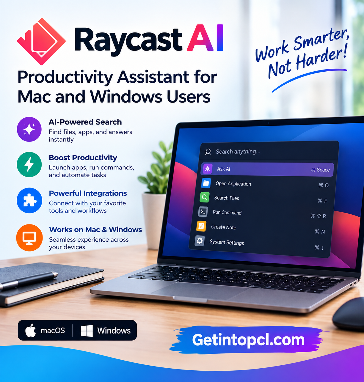 Raycast AI Productivity Assistant for Mac and Windows Users