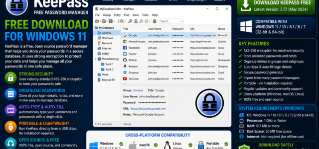 KeePass Free Password Manager Download for Windows 11