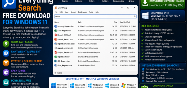 Everything Search Free Download for Windows 11